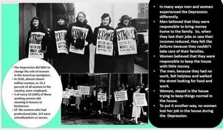 how did the great depression affect women