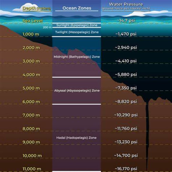 how do conditions change as the depth of the ocean water increases