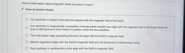 how is information about magnetic fields recorded in rocks?