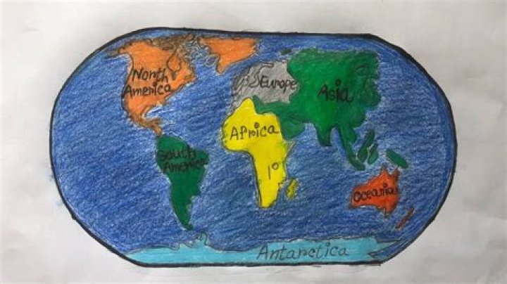 how to draw the seven continents