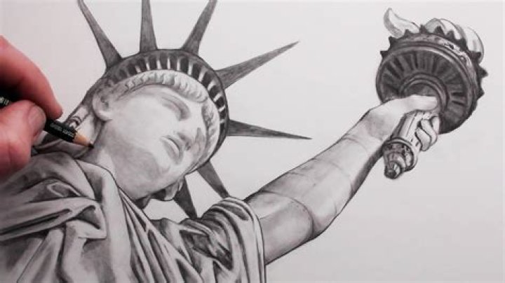how to draw the statue of liberty realistic