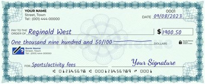 how to write a check for 1900 dollars