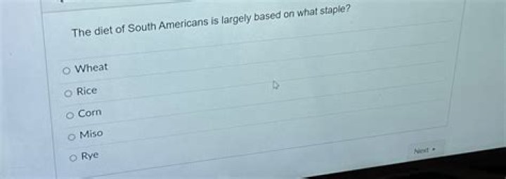 the diet of south americans is largely based on what staple?
