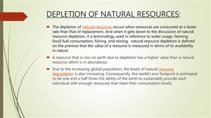 what is depletion of natural resources