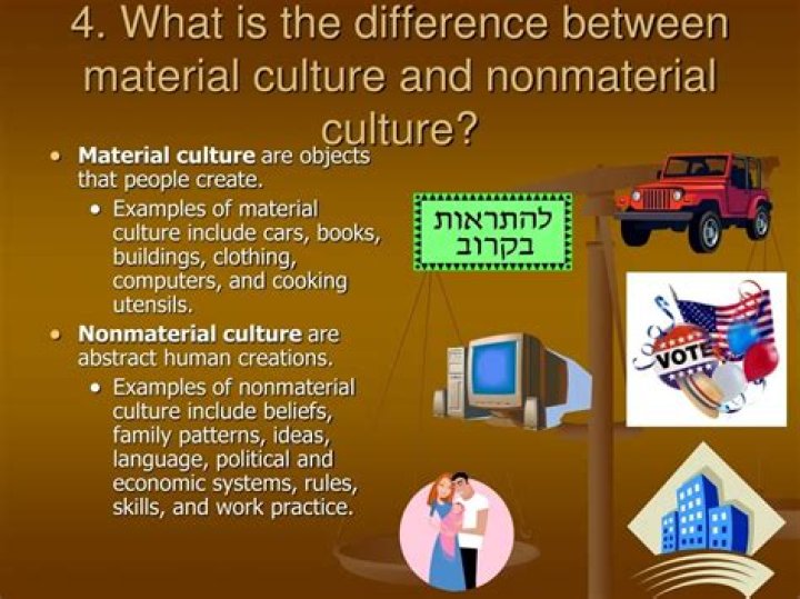 what is the difference between material culture and nonmaterial culture