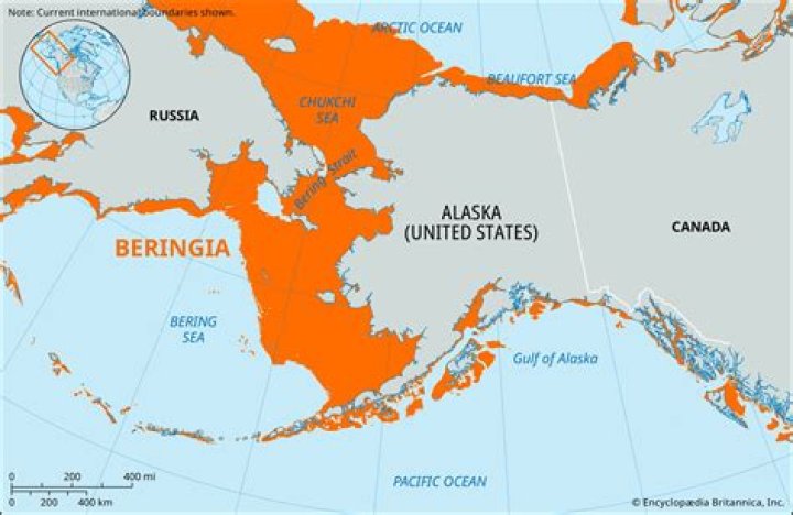 what temporary land mass linking siberia and alaska