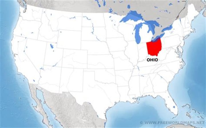 where is ohio on the united states map